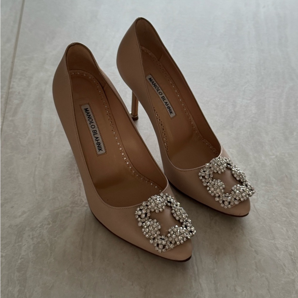 Manila Blahnik Nude Heels - Picture 8 of 12